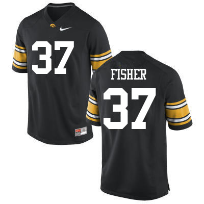 Men #37 Kyler Fisher Iowa Hawkeyes College Football Jerseys Sale-Black